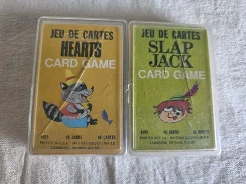 Whitman Golden Hearts & Slap Jack Card Games 1960s Lot thumbnail
