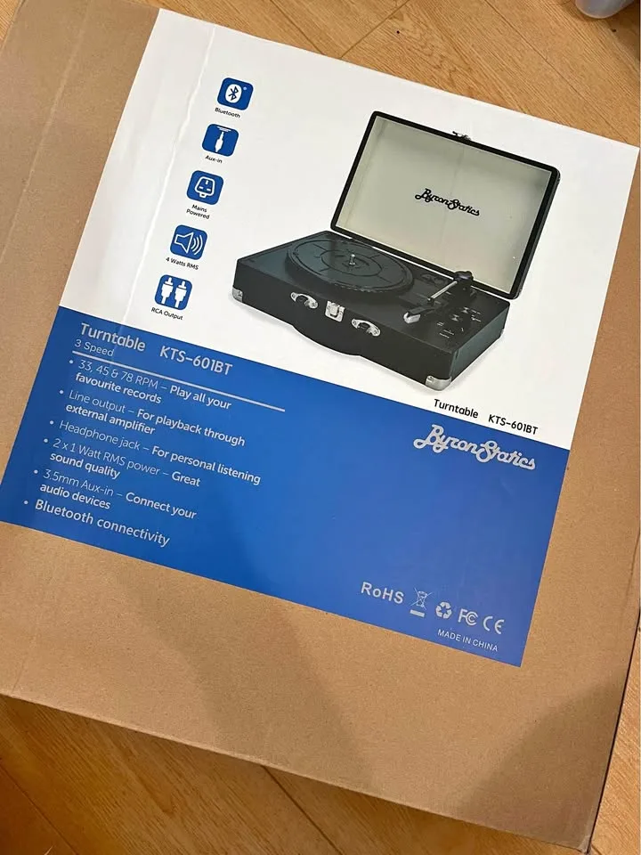 (BRAND NEW) ByronStatics Smart Portable Wireless Vinyl Turntable thumbnail