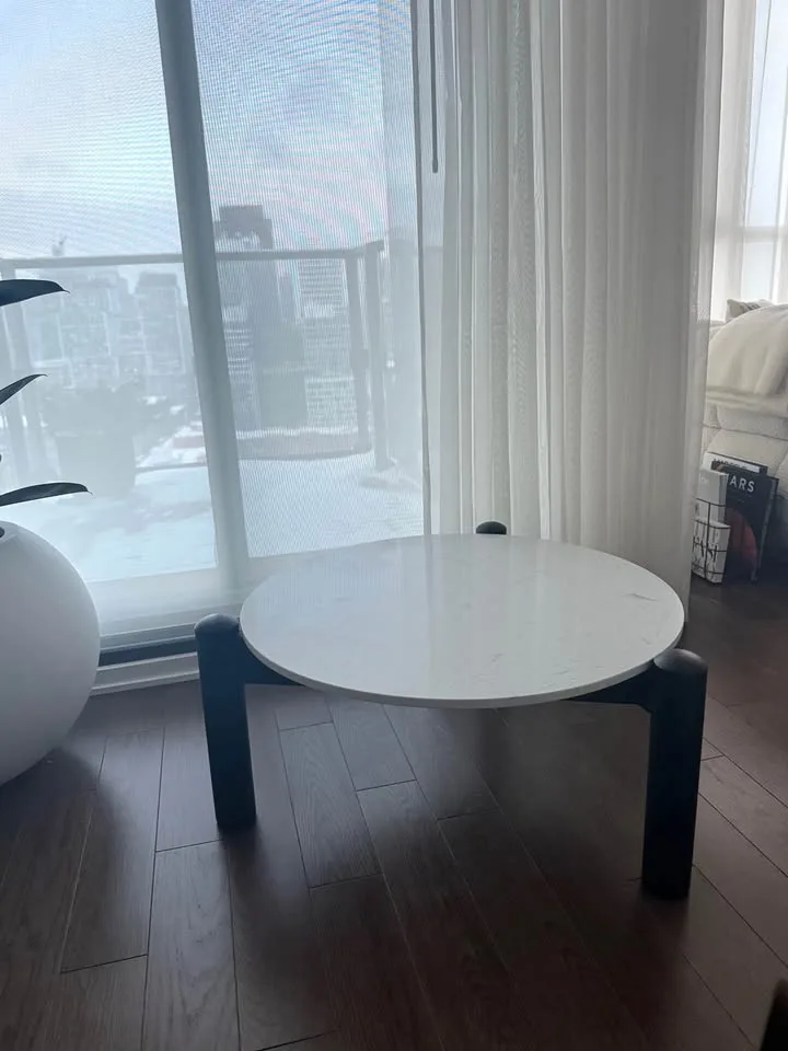 Table À Plateau, Cassina design, Italy, white marble (29"), coff image indicator(3)