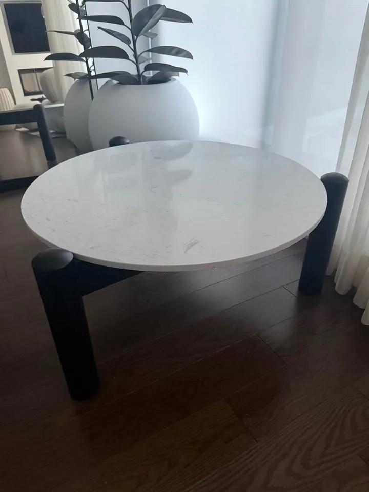 Table À Plateau, Cassina design, Italy, white marble (29"), coff image indicator(5)