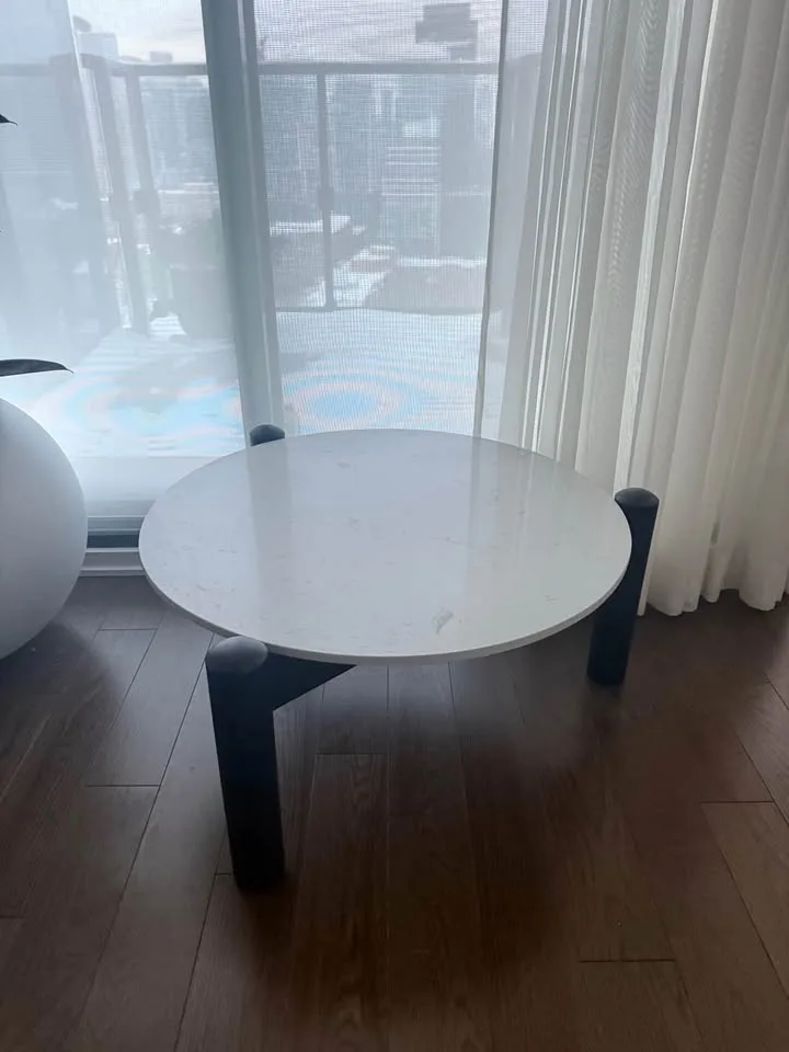 Table À Plateau, Cassina design, Italy, white marble (29"), coff image indicator(6)