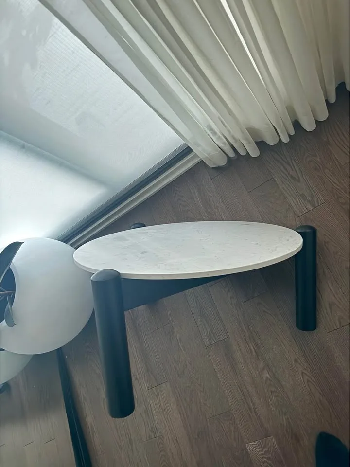 Table À Plateau, Cassina design, Italy, white marble (29"), coff image indicator(7)