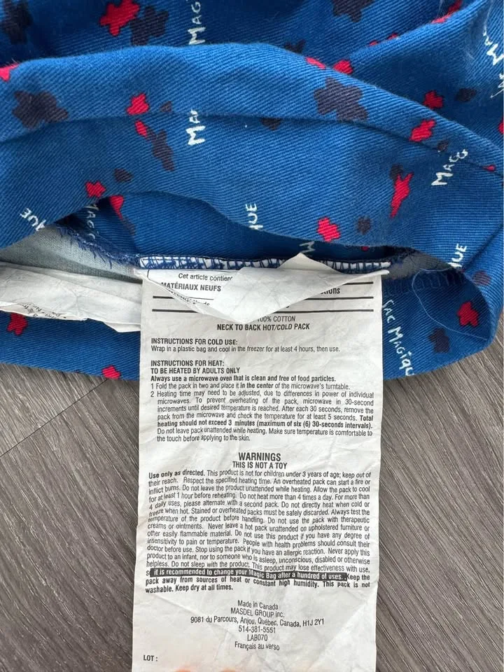 Neck to back hot and cold pack (microwave) image indicator(3)