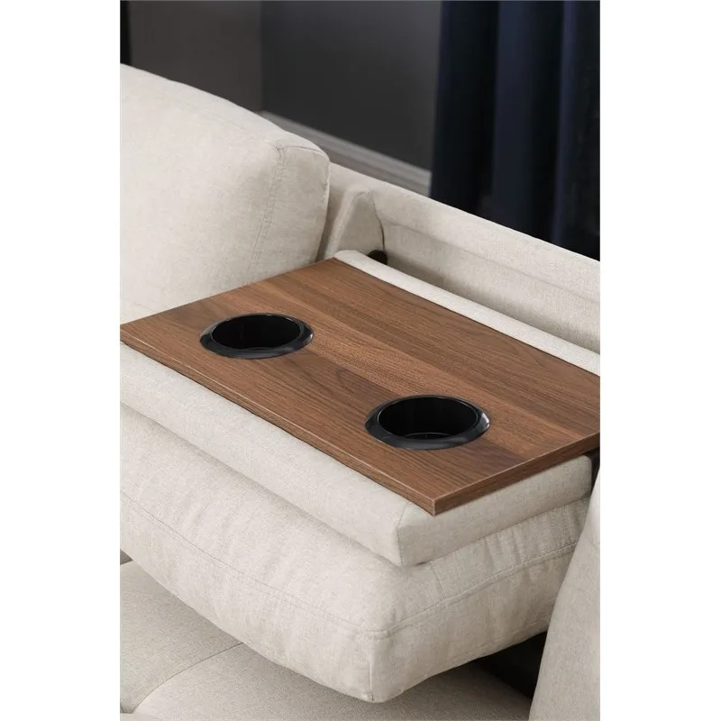 New Devion Furniture Beige Fabric Sectional Sofa image indicator(4)