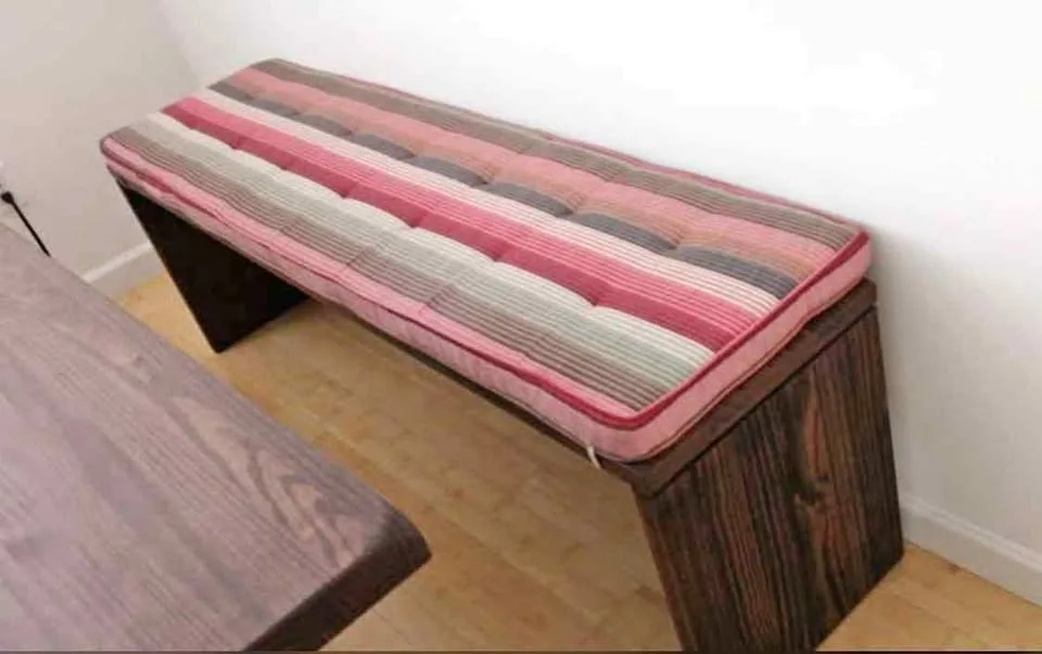 Wooden Bench with Removable cushion
