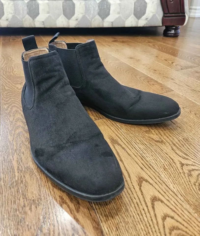 H&M Black Suede Chelsea Ankle Boots 43 image indicator(2)