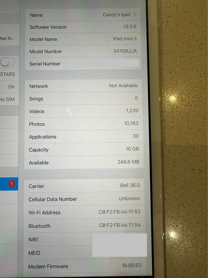 iPad Mini 3 Wifi/Cellular *MARKHAM - photo 2