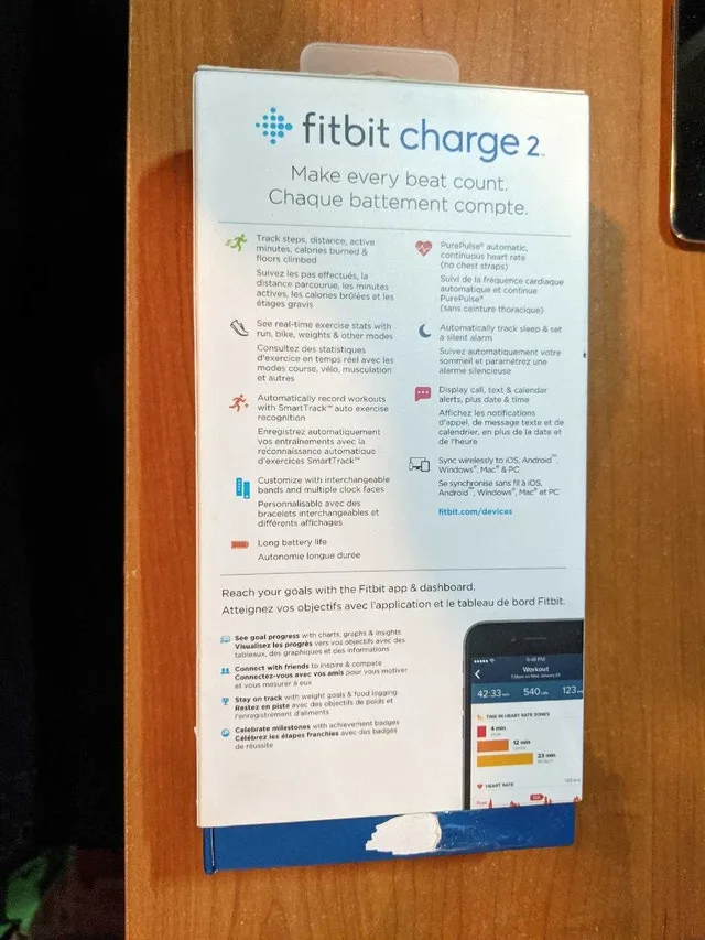 Fitbit Charge 2 Heart Rate Watch FB407 w/ Charger TEST image indicator(6)