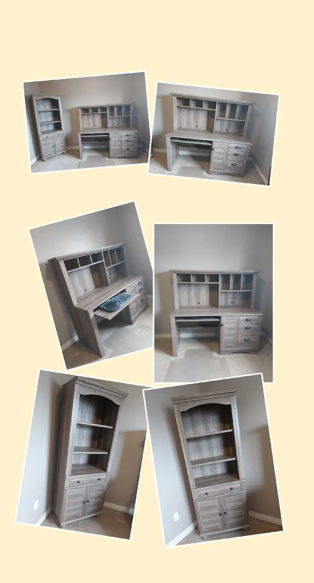 Wood Desk and Hutch image indicator(2)