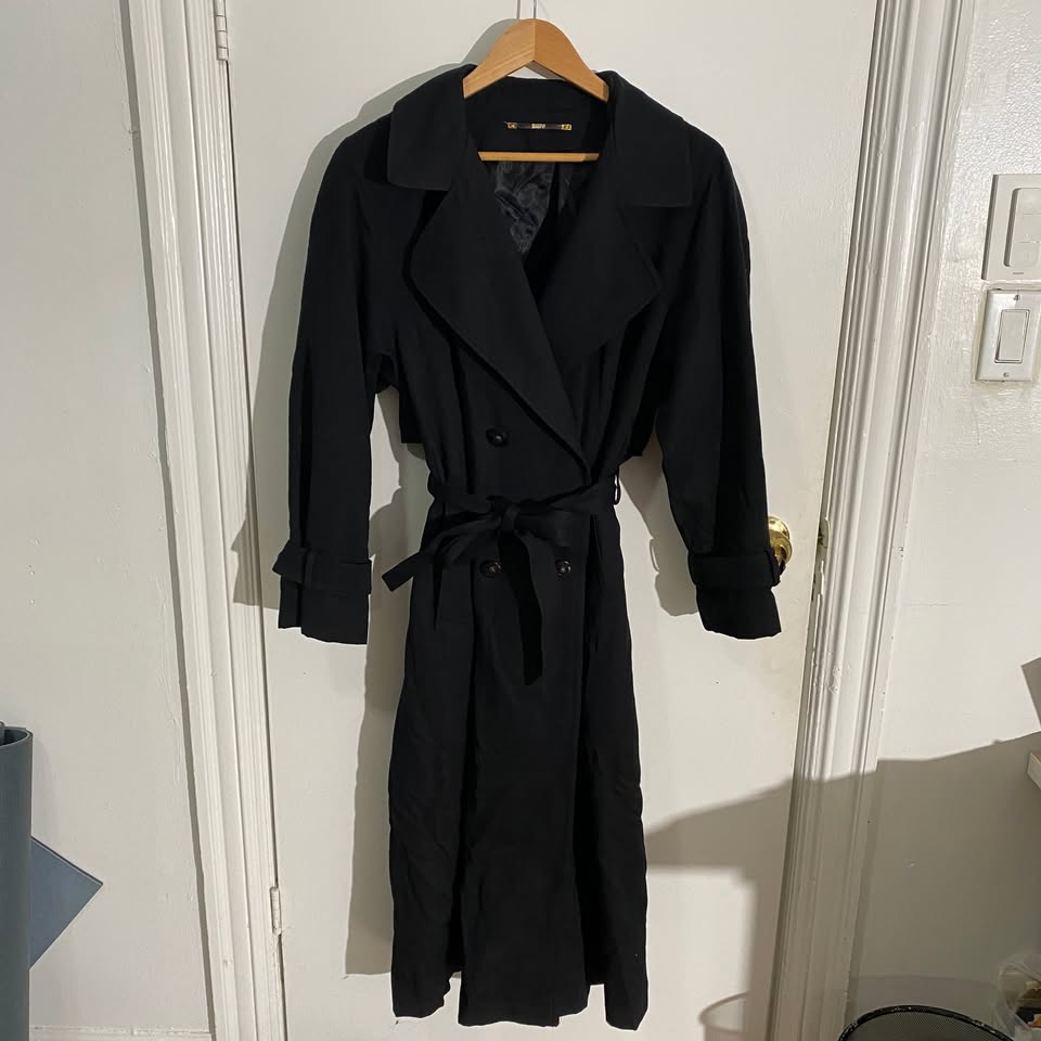 Vintage Wool Full Length Lined Coat/Trench - photo 3