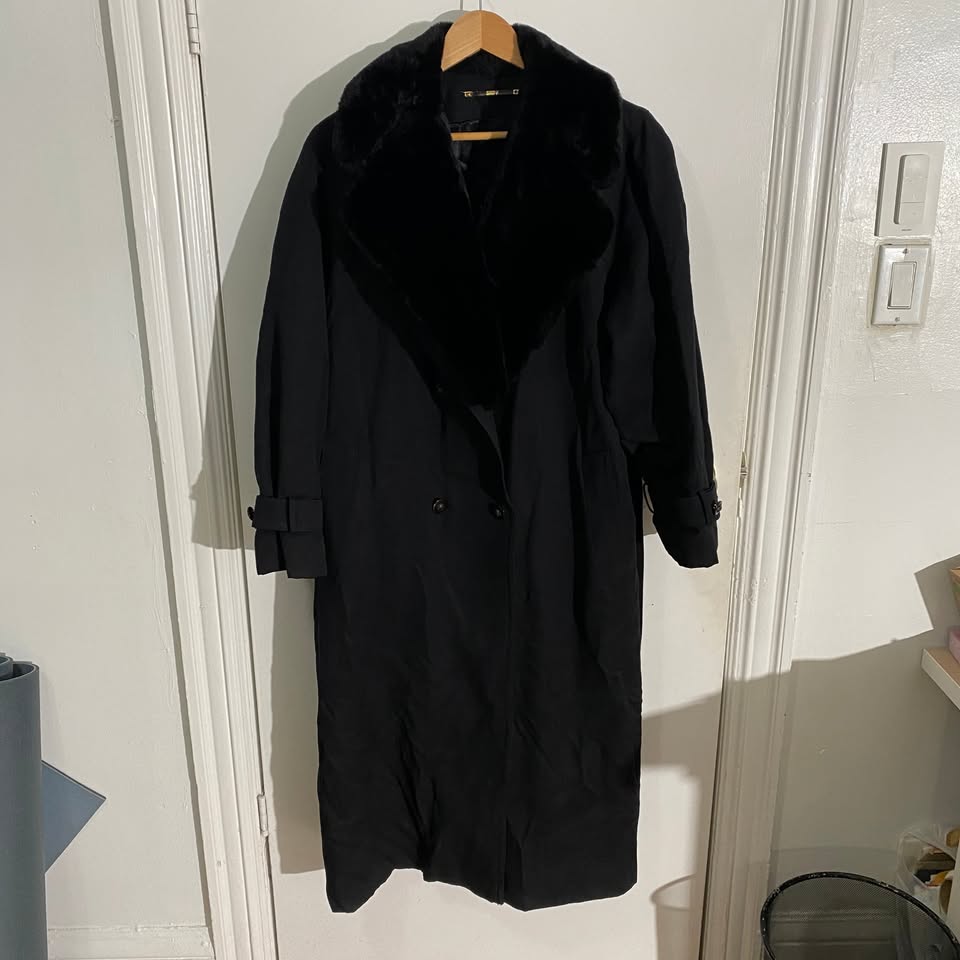 Vintage Wool Full Length Lined Coat/Trench - photo 4