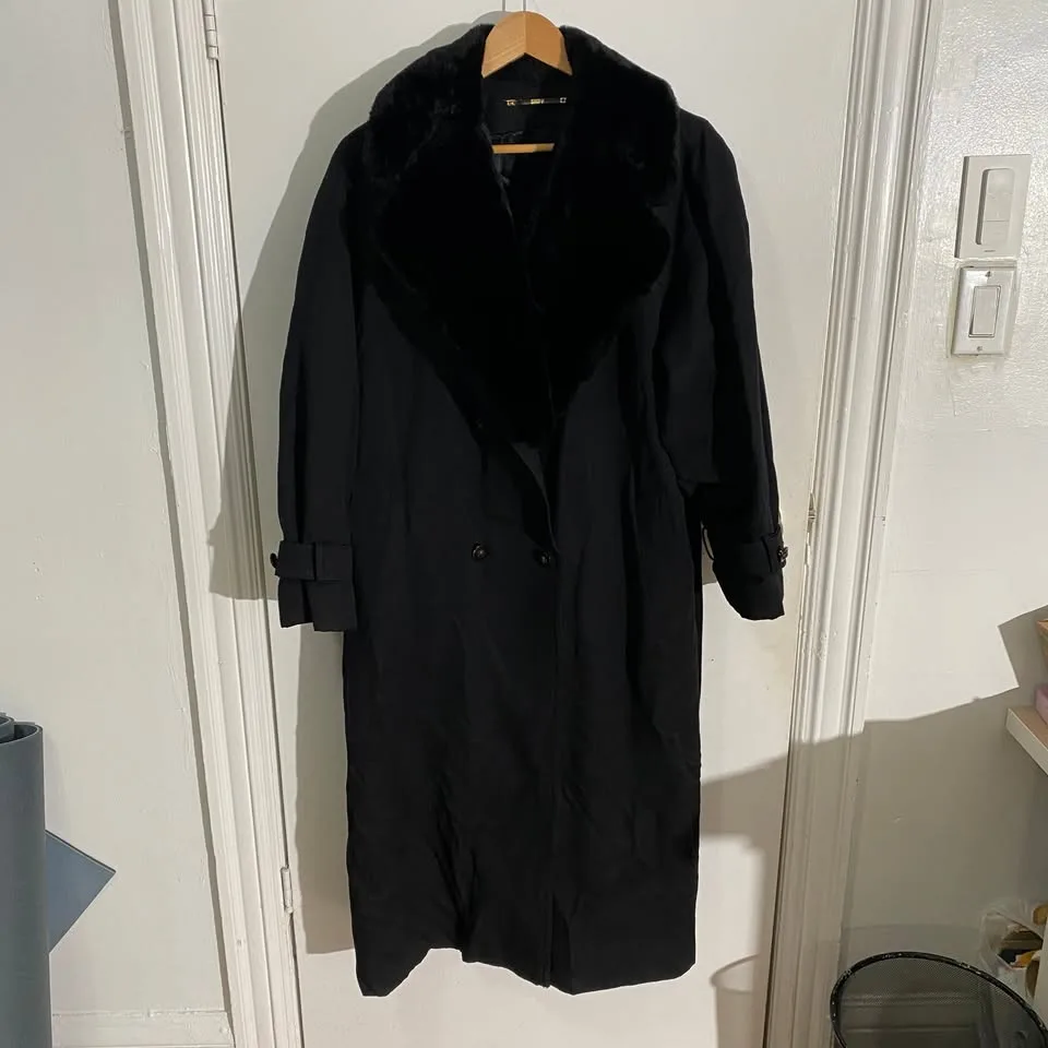 Vintage Wool Full Length Lined Coat/Trench image indicator(4)