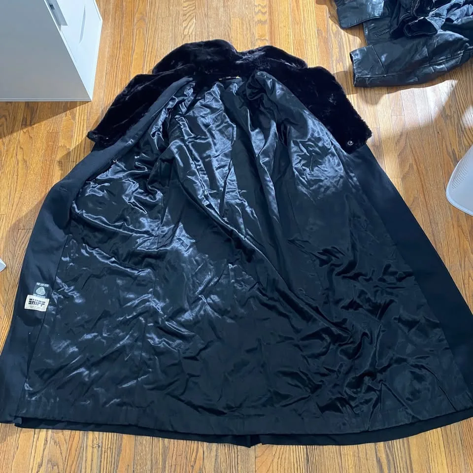 Vintage Wool Full Length Lined Coat/Trench image indicator(5)