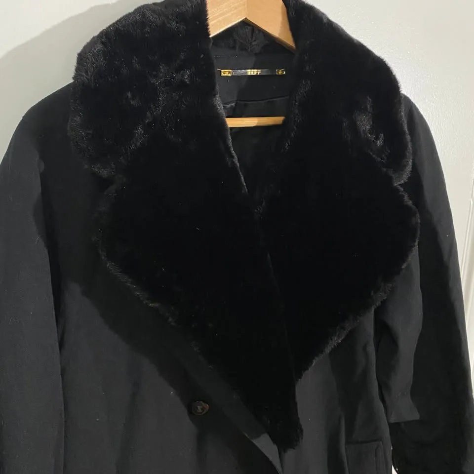 Vintage Wool Full Length Lined Coat/Trench image indicator(8)