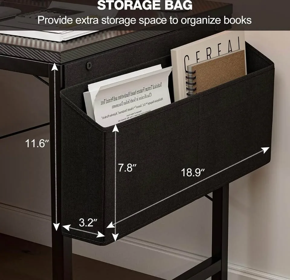 Modern Computer Desk with LED Lights image indicator(5)