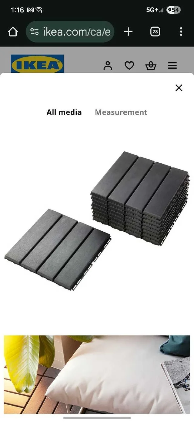 IKEA Runnen Grey Deck Tiles