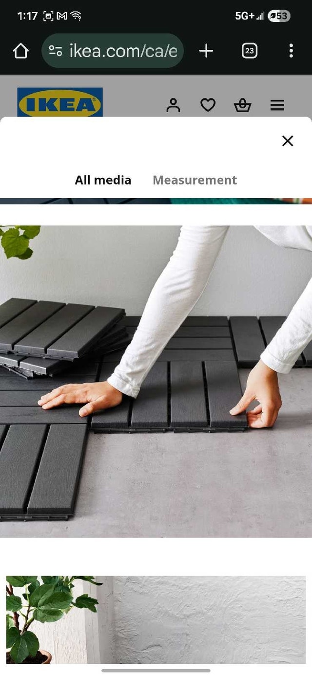 IKEA Runnen Grey Deck Tiles - photo 2