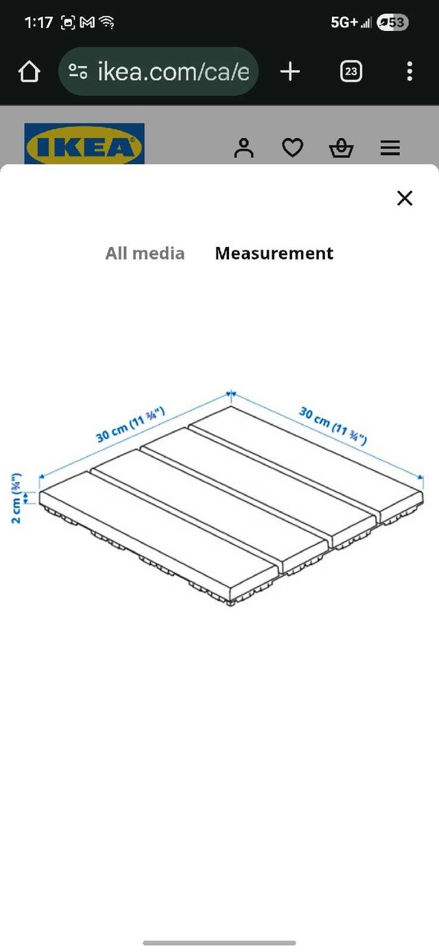 IKEA Runnen Grey Deck Tiles - photo 4