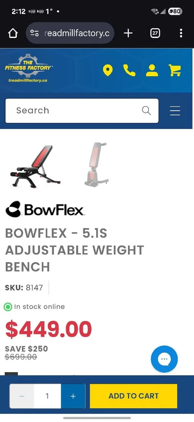 Bowflex Weight Bench image indicator(3)