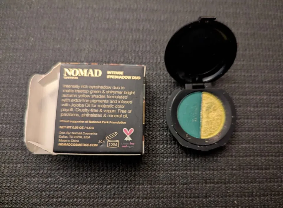 Never Used - NOMAD Cosmetics Eyeshadow Duo - Green & Yellow image indicator(2)