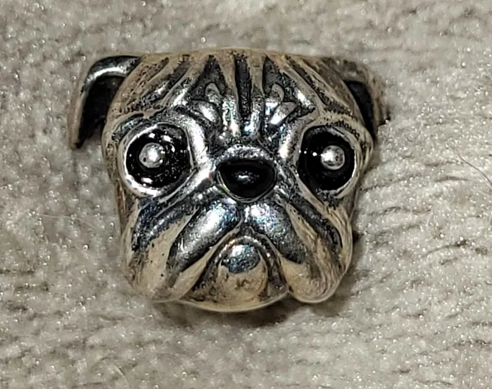Pug 925 Sterling Silver Pandora Charm thumbnail