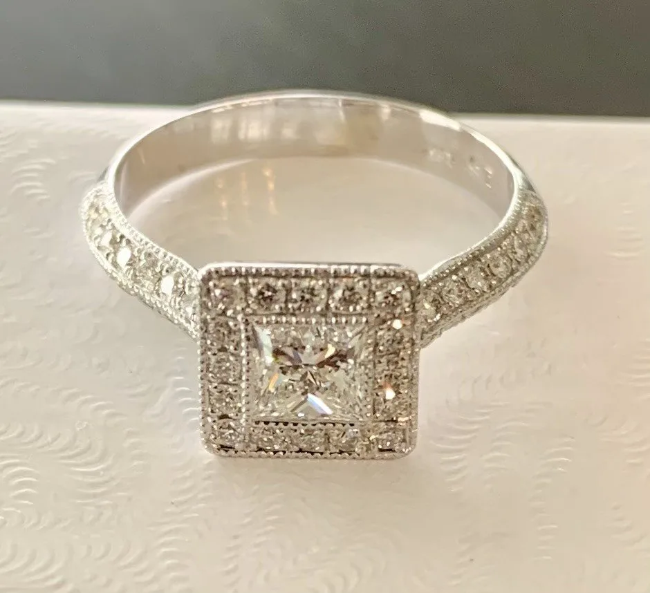 Classic Princess Cut Diamond Engagement Ring
