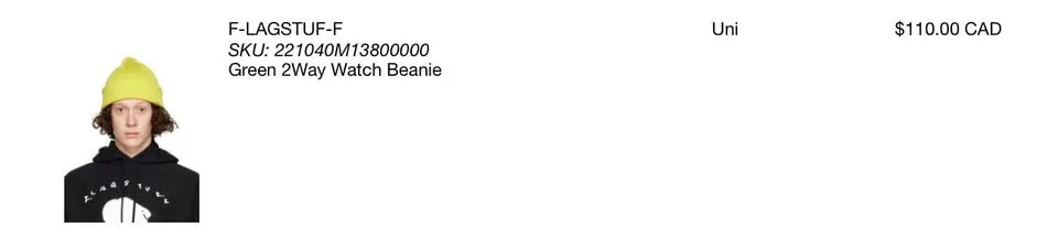 Imported Beanie - F-LAGSTUF-F Green 2Way Watch cap image indicator(7)