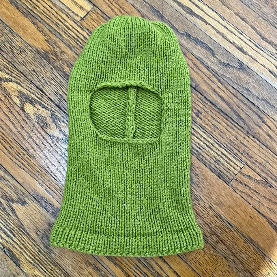 Handmade Knit Balaclava: Wool Blend Face Mask, Winter Warmer