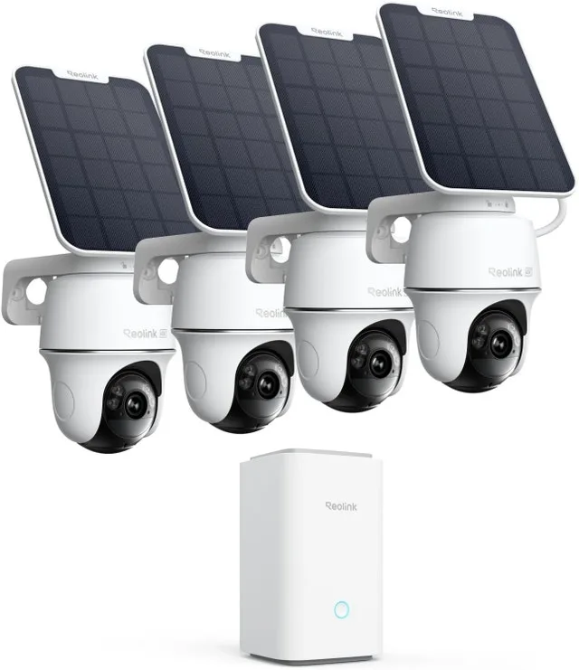 NEW 4K Solar Security Cameras Wireless 4-Cam Kit 360° thumbnail