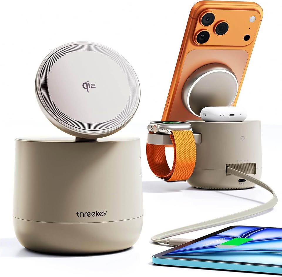 4 in 1 Magsafe Wireless Charging Station, Sand