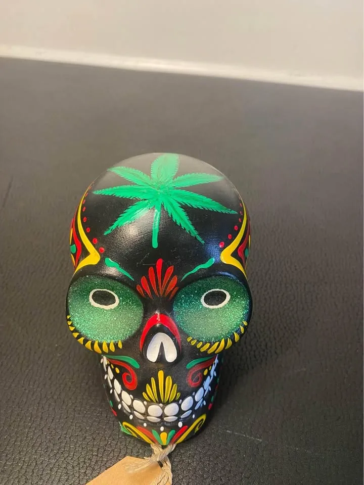 Signed Ceramic Day of the Dead Skull image indicator(4)