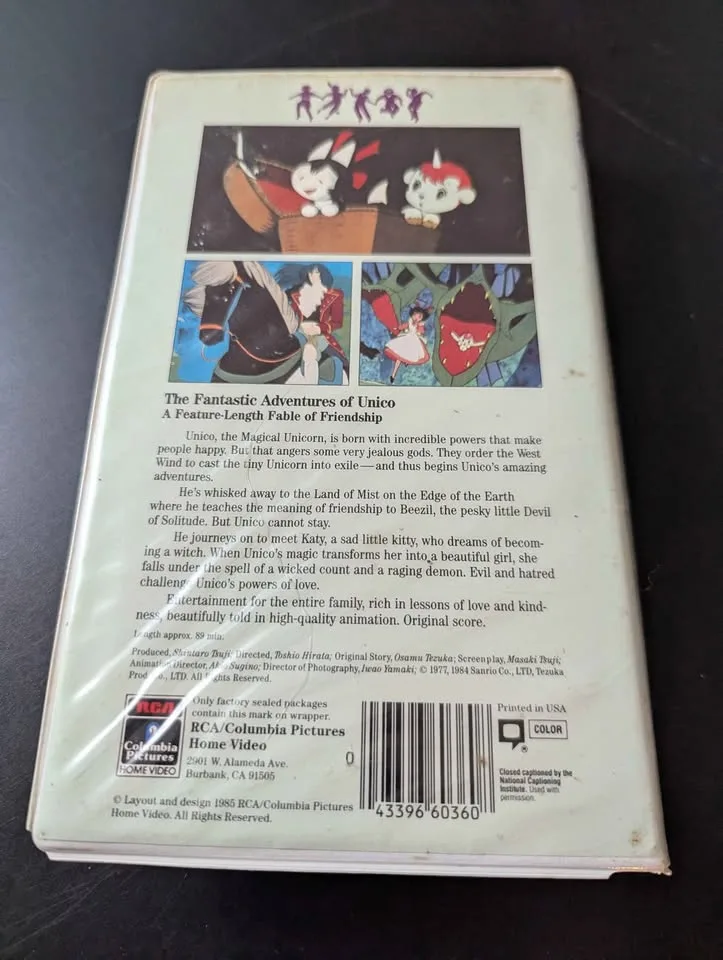 Unico VHS (1983) Magic Window RCA Columbia – Rare Anime image indicator(2)