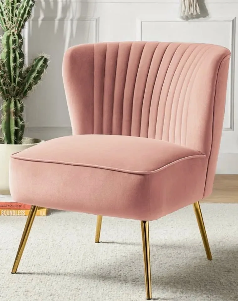 2x Euclid Upholstered Accent Chair (Clamshell Style 2x $250)