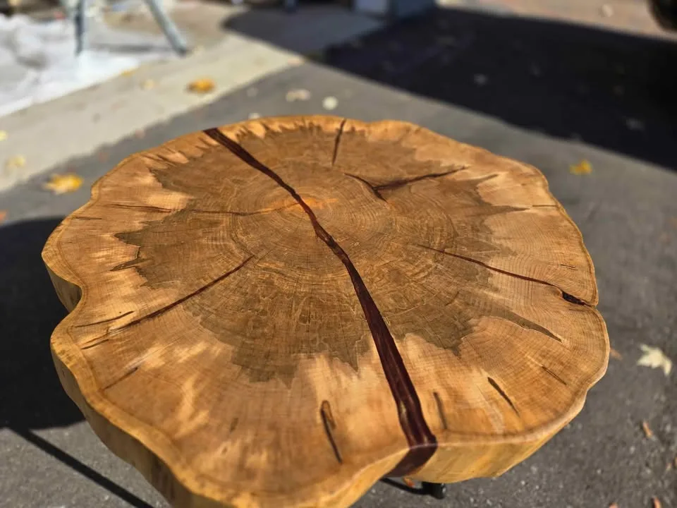 🧨AMBROSIA MAPLE🧨 Side Table or Small Coffee Table 35 by 35 inch image indicator(5)