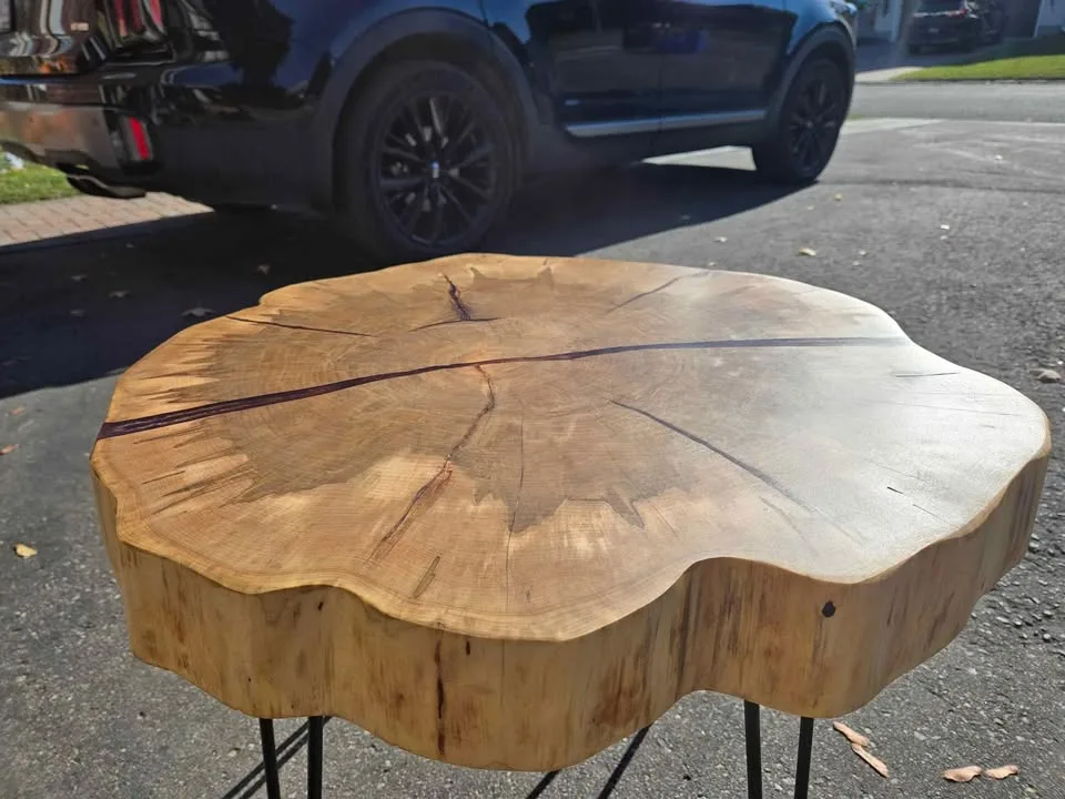🧨AMBROSIA MAPLE🧨 Side Table or Small Coffee Table 35 by 35 inch image indicator(10)