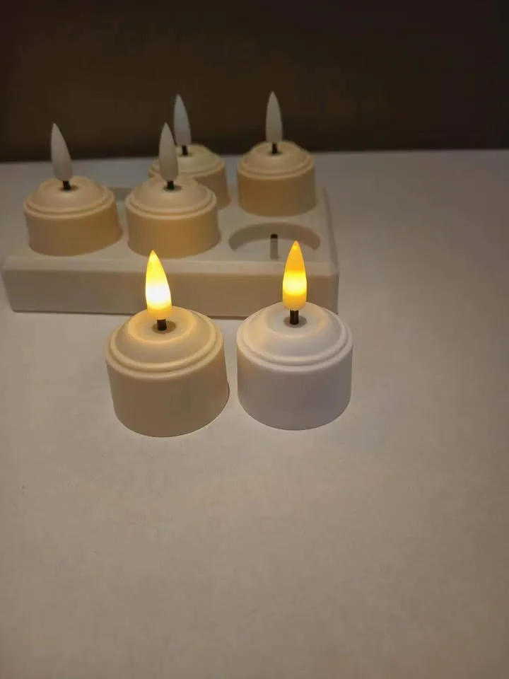6 pack rechargeable flameless tea lights - Available for sale image indicator(2)