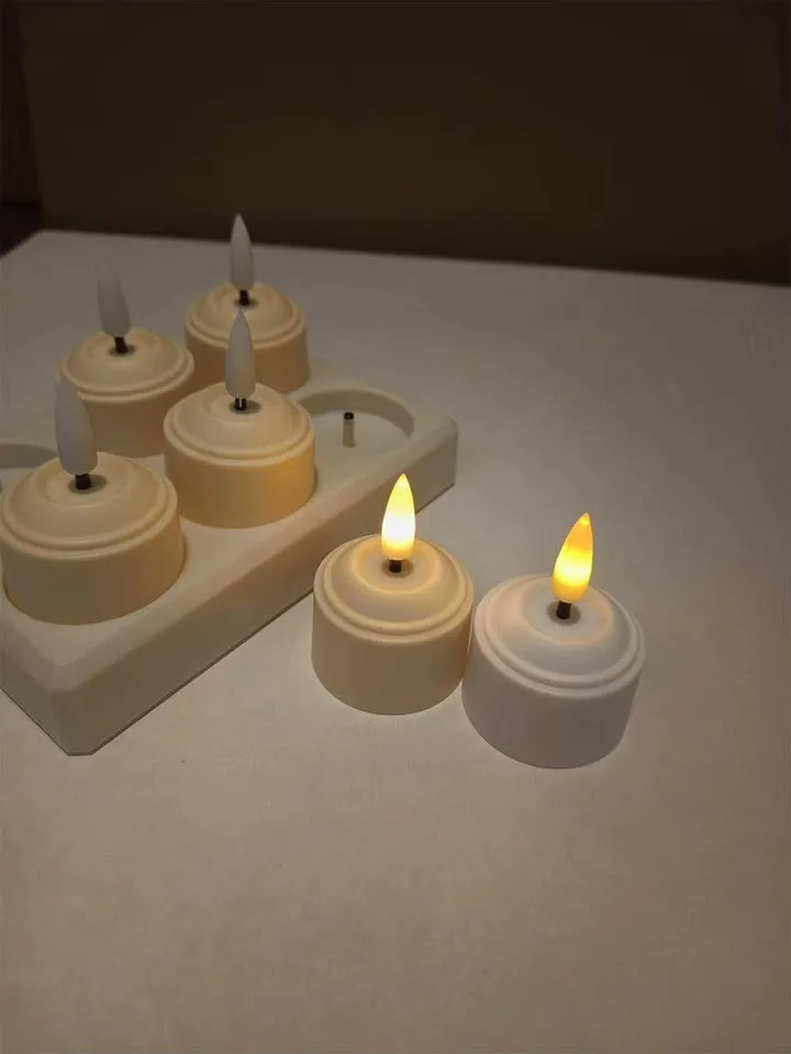 6 pack rechargeable flameless tea lights - Available for sale image indicator(4)