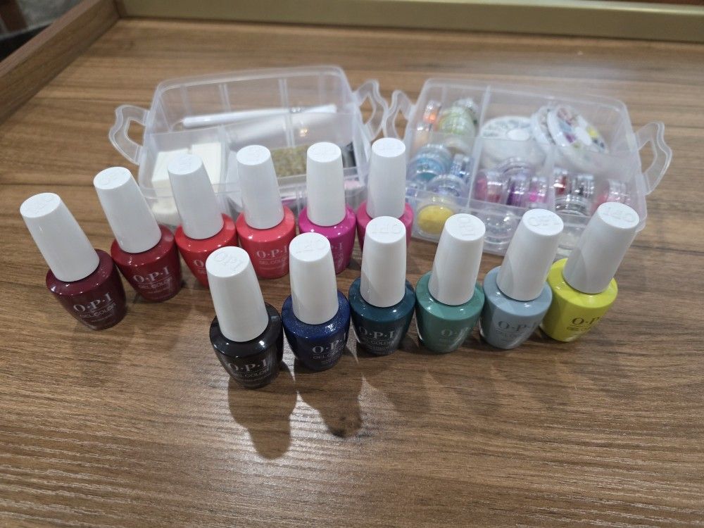 OPI Gel Color 0.5 OZ And Full Box Of Nails Supplies