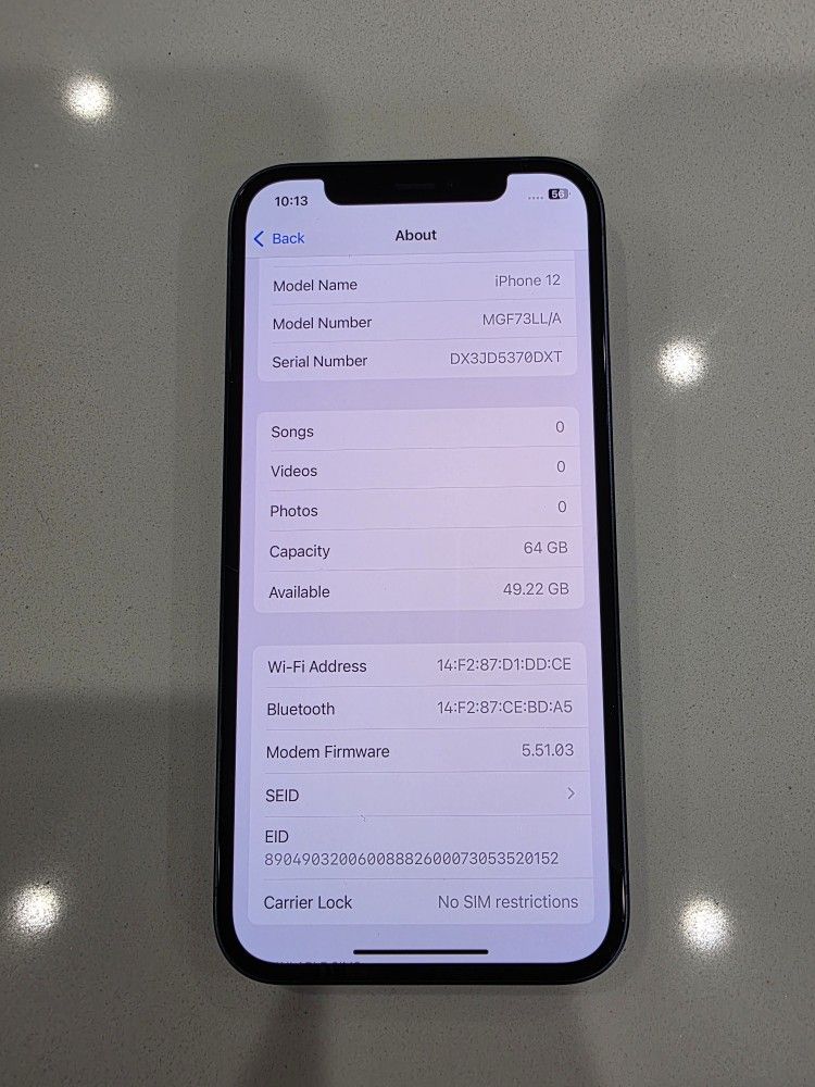 Apple Iphone 12 64GB Blue Unlocked - photo 2