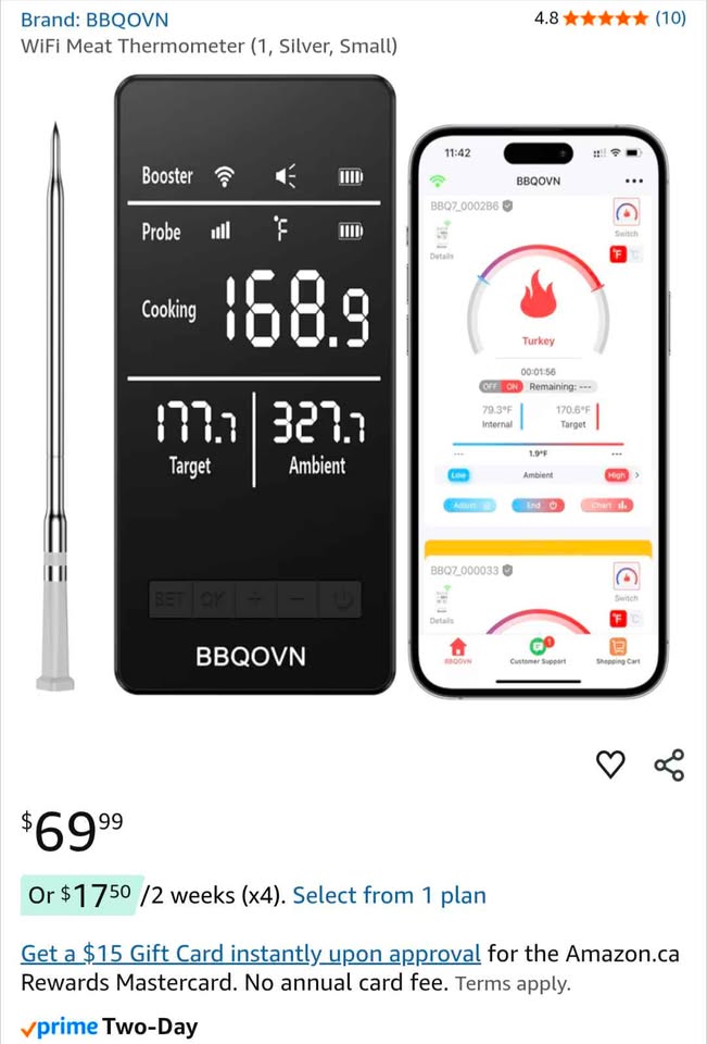 Wifi BBQ Thermometer with Display - New - photo 2