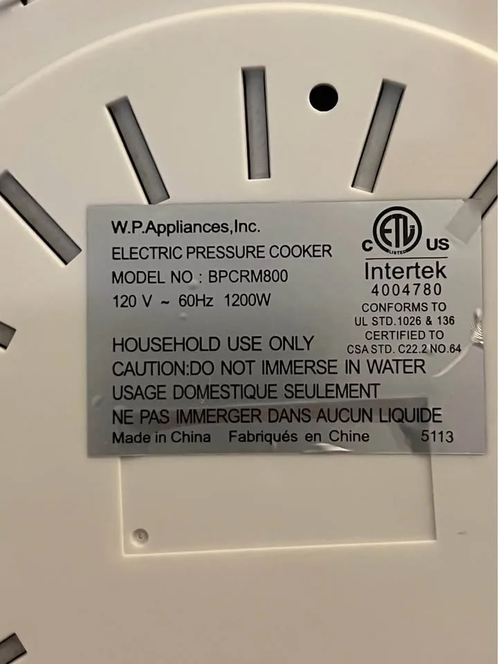 Wolfgang Puck Pressure Cooker image indicator(6)