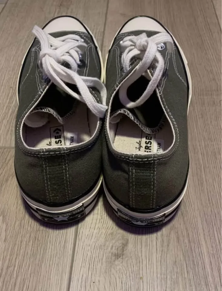 BRAND NEW MENS CONVERSE LOW TOPS DARK GREEN SNEAKERS image indicator(3)