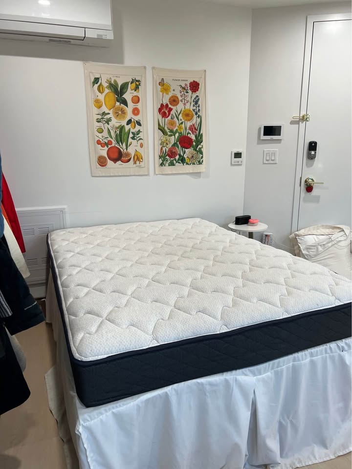 Full Size Bed with Raised bed frame (pillows and comforter too!) - photo 3