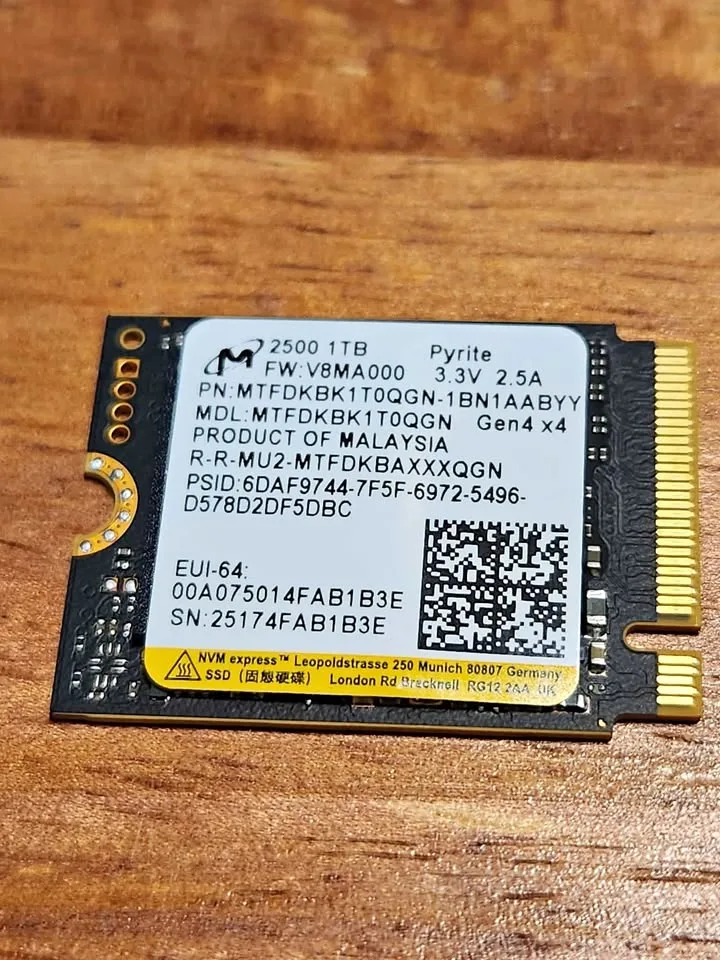 Micron 2500 1TB M.2 NVMe SSD — Brand New / Unused thumbnail