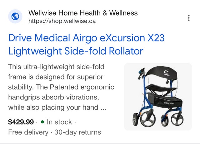 Airgo eXcursion X23 rollator walker - photo 4