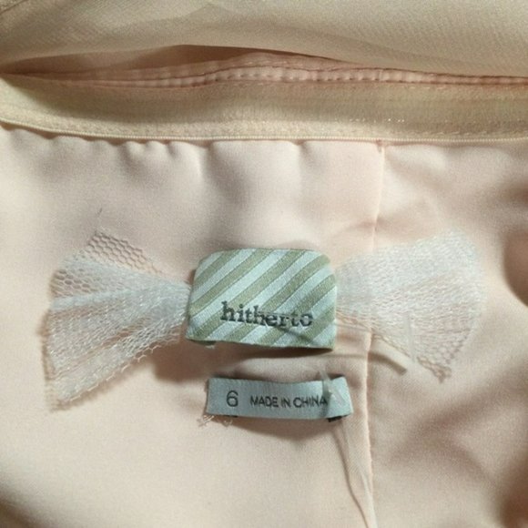 HITHERTO Strapless Fit/Flare Midi Pink Occasion Dress - photo 3