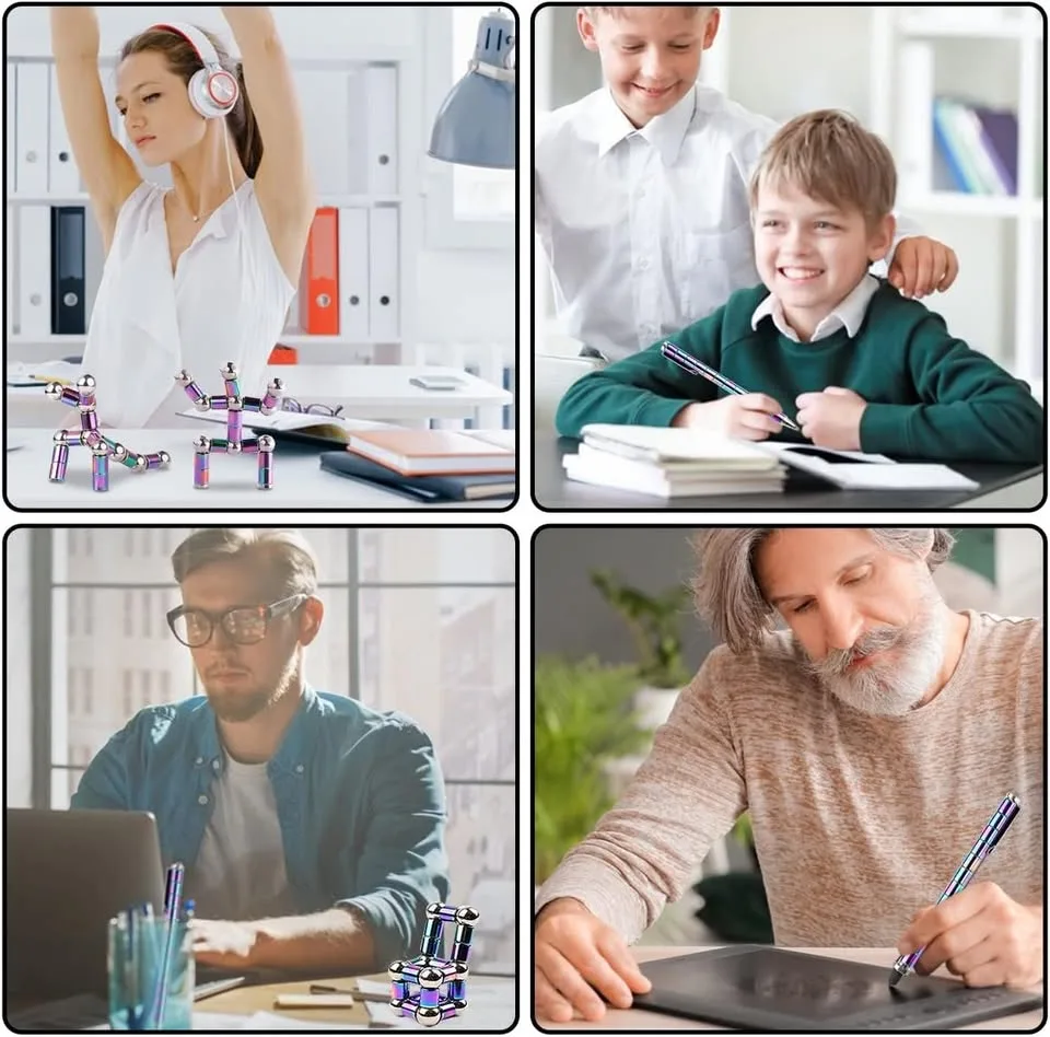 Magnet Figit Pen, Best Gift for Friends (Rainbow) image indicator(5)