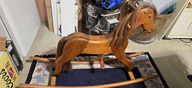 Vintage Wooden Rocking Horse