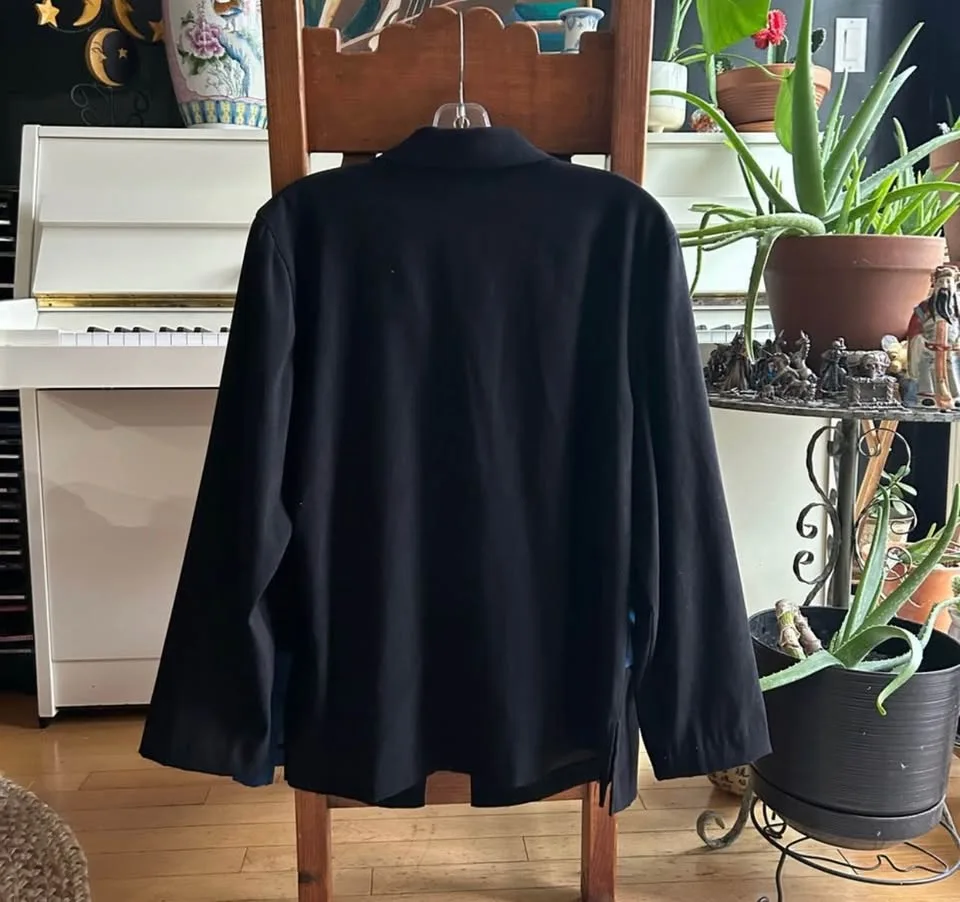 JM Collection Vintage Patchwork Floral Embroidered Blazer size L image indicator(8)