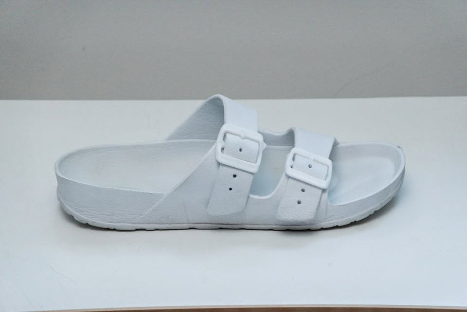 White Kauai Two-strap Foam Sandals (39 / W8.5 / M6.5)